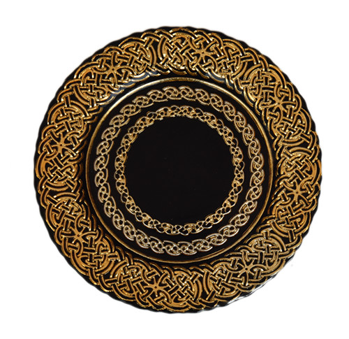 christmas black decorate charger plate gold