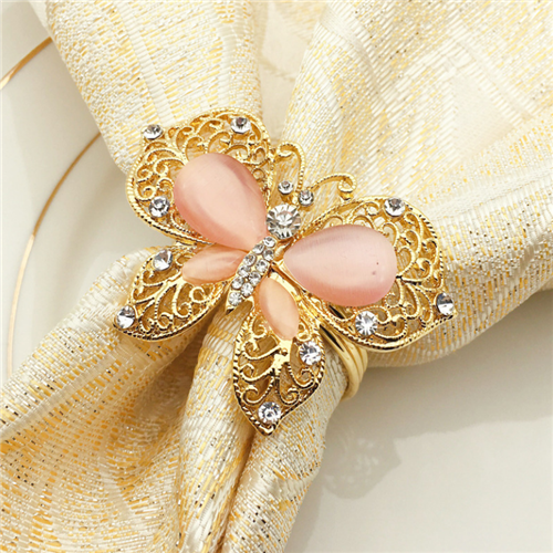 Butterfly Designed Wedding Napkin Ring for Dinner Table Decoration