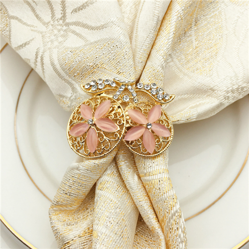 Cherry Shaped Wedding Napkin Ring for Dinner Table Decoration