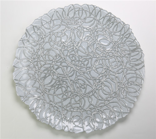 silver glass charger plates wholesale
