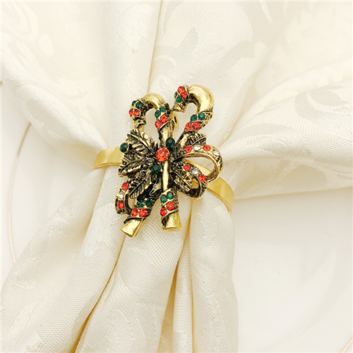 Factory Wholesale Bling Napkin Rings Wholesale Snow Flower Christmas