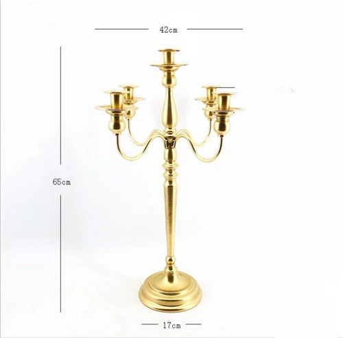 Gold Decorative Standing Wedding Candle Holder Centerpiece