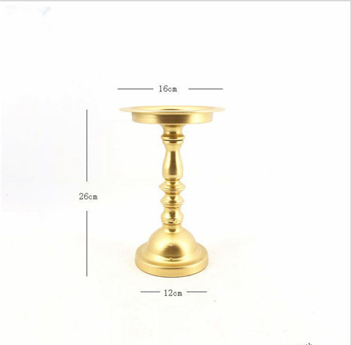 Brass Coated Aluminum Small Metal Candle Stand
