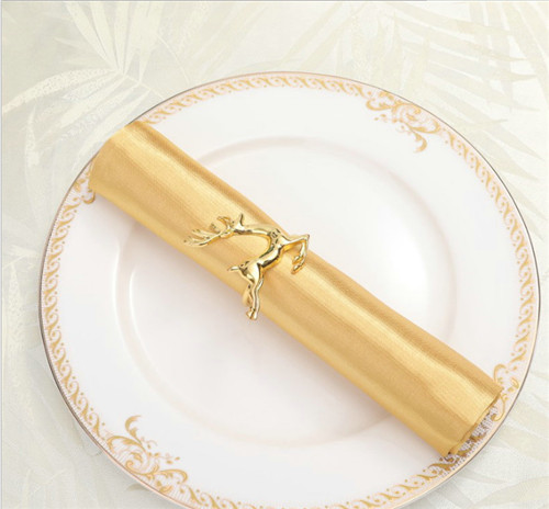 Wholesale Gold Elegant Wedding Banquet Event Party Satin Napkin