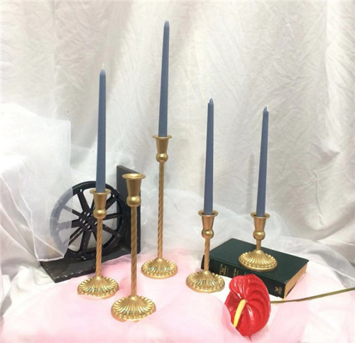 Classic Golden Table Metal Candlestick Holders For Wedding Home Decoration