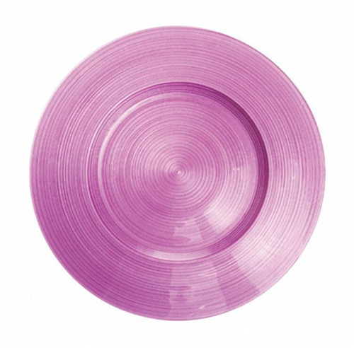 pink glass charger plates