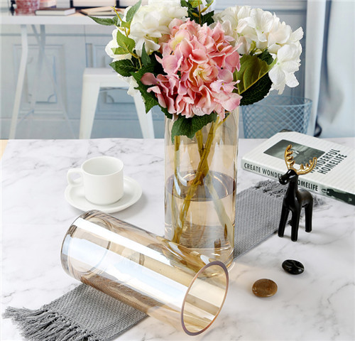 Wholesale Hand Blown Glass Vase Gold For Wedding