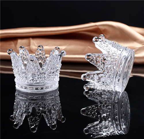 New Top Grade Candlestick Crystal Glass Crown Candle holder