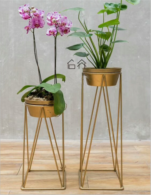 Iron Flower Stand Plant Green Succulent Watering Planting Pot Indoor Decorations