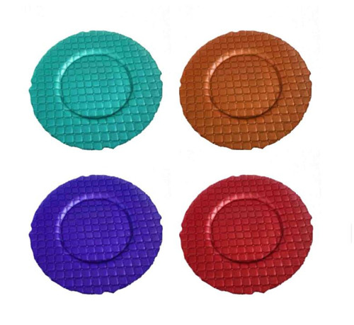 colorful charger plates