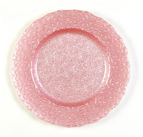 pink charger plates