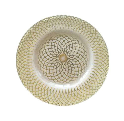 gold glass charger plate