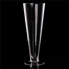 Transparent Trumpet Glass Vase For Wedding Centerpiece Table Decoration