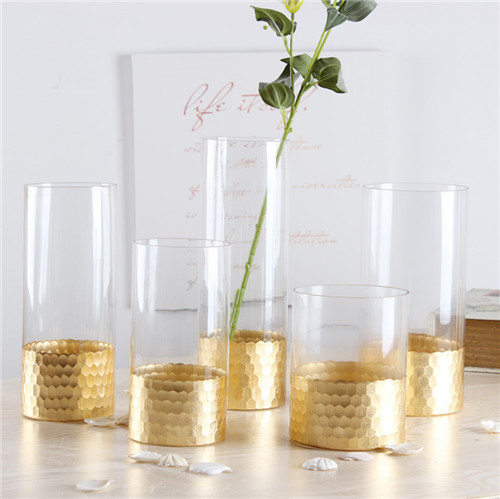 Wedding Table Floor Flower Tall Cylinder Clear Glass Vases