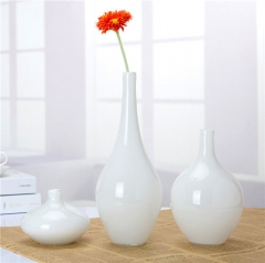 New Arrival Handmade White Ceramic Glass Flower Vase