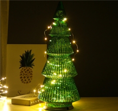 Artifical Led Lighted Glass Christmas Tree Christmas Ornaments Personalized Color Changing Led Glass Christmas Tree