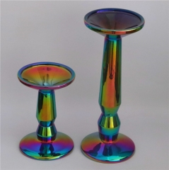 Wholesale Colored Crystal Glass Candlestick For Party Decoration