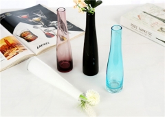 Mini Small Colored Hand Made Colorful Glass Single Vase For Home And Wedding Decoration