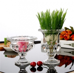 European Style Wedding Party Use Clear Glass Vases Nordic Thick Heavy Flower Transparent Glass Vase