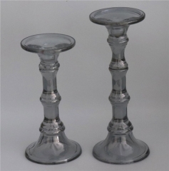 Wholesale Grey Colored Candle Pillar Holder Set