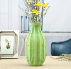 Nordic Luxury Home Flower Decoration Antique Green White Colorful Handmade Ceramic Glass Vase