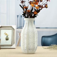 Nordic Luxury Home Flower Decoration Antique Green White Colorful Handmade Ceramic Glass Vase