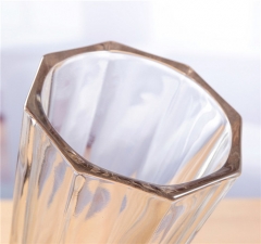 Crystal Clear Glass Flared Flower Vase For Wedding Decoration
