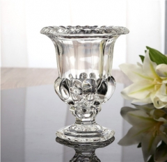 European Style Wedding Party Use Clear Glass Vases Nordic Thick Heavy Flower Transparent Glass Vase