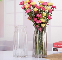 Glass Vase Transparent Hydroponic Colorful Vase Flower Pot Living Room Home Decoration