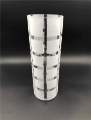 White Frosted Tall Cylinder Clear Glass Vases