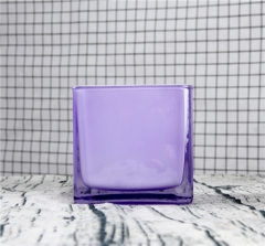 Handmade Crystal Tabletop Square Colored Glass Vase