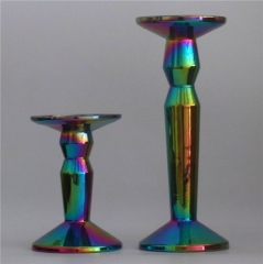 Wholesale Colored Crystal Glass Candlestick For Party Decoration