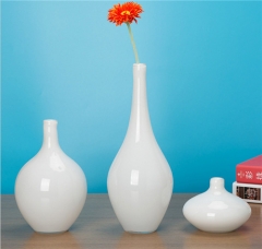 New Arrival Handmade White Ceramic Glass Flower Vase
