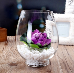 Wholesale Clear Round Shape Wedding Decorative Glass Vase