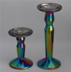 Wholesale Colored Crystal Glass Candlestick For Party Decoration