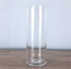 Transparent wedding decoration Tall Cylinder Clear Glass Vases