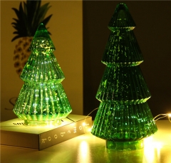 Artifical Led Lighted Glass Christmas Tree Christmas Ornaments Personalized Color Changing Led Glass Christmas Tree