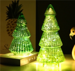 Artifical Led Lighted Glass Christmas Tree Christmas Ornaments Personalized Color Changing Led Glass Christmas Tree