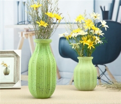 Wholesale Green White Colored Glass Vases For Home Decoration