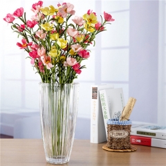 Wholesale Household Cheap Clear Elegant Cylinder Customized Glass Vase For Decoration