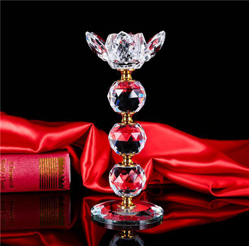 Wholesale Crystal Pillar Holder Candle Holder Glass