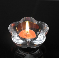 Clear Christmas Decorative Tea Light Crystal Candle Holder