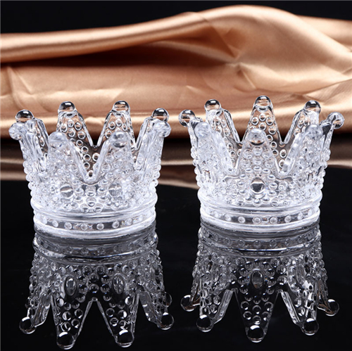 New Top Grade Candlestick Crystal Glass Crown Candle holder