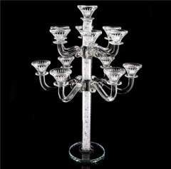 Tall Hurricanes Wedding Table Floral Crystal Candelabra