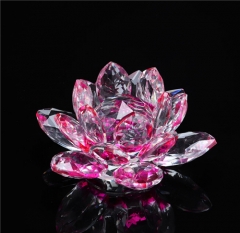 Lotus Flower Crystal Glass Candle Holders Tealight Jar