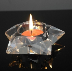 Clear Christmas Decorative Tea Light Crystal Candle Holder