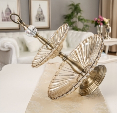 Tall Golden Silver Flower Stand Metal Candle Holder Centerpieces
