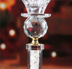 Tea Light Holders Crystal Single Crystal Candelabra Wedding Centerpieces