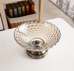 High Quality Crystal Glass Decorative Compote Bowl Fruit Tray