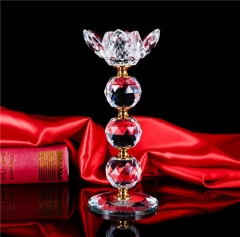 Wholesale Crystal Pillar Holder Candle Holder Glass